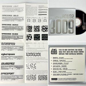 House 3009 Peter Thomas Bungalow 7trks Remix CD + Typeface Font Poster 1999